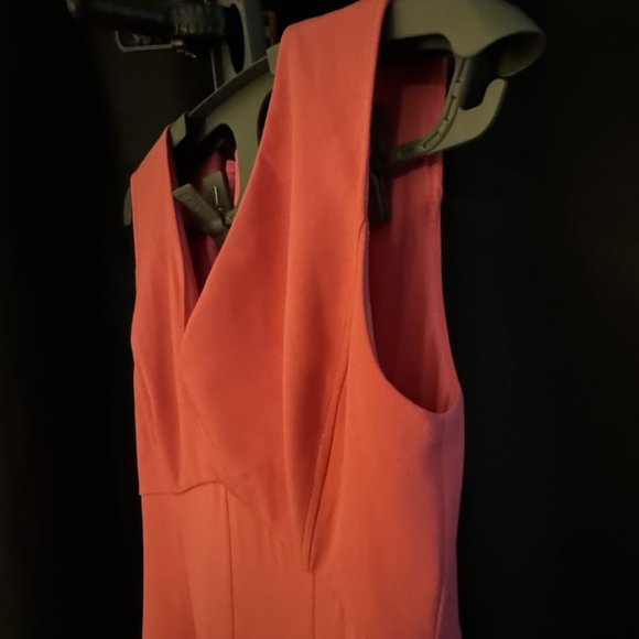 Lands' End Candy Pink Italian Crepe Empire Waist Circle Work Social Dress sz 2 - Picture 7 of 10